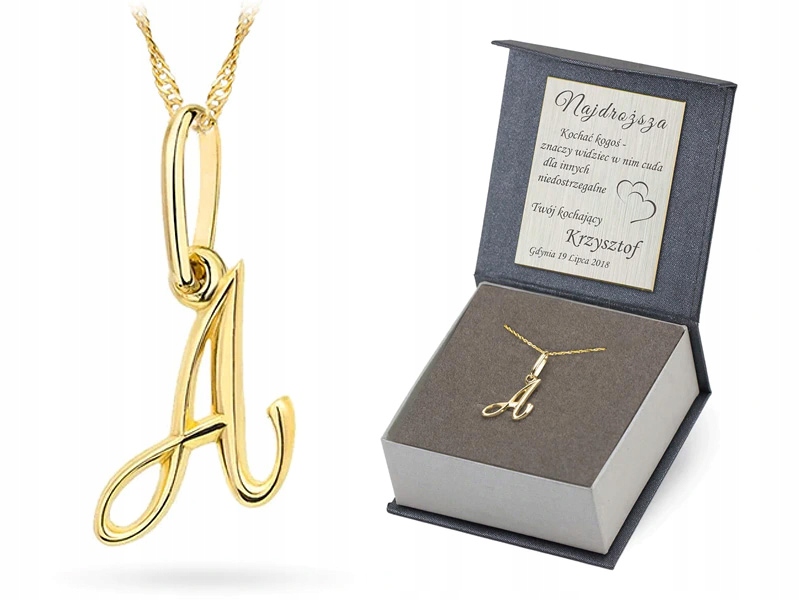 Zlatý Řetízek 585 Přívěsek Písmenko A s gravírováním