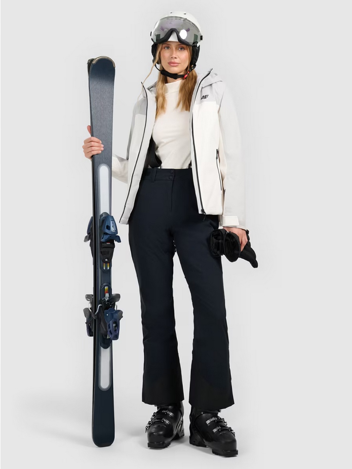 4F Spodnie narciarskie damskie Membrana 10,000 głęboka czerń rozmiar L