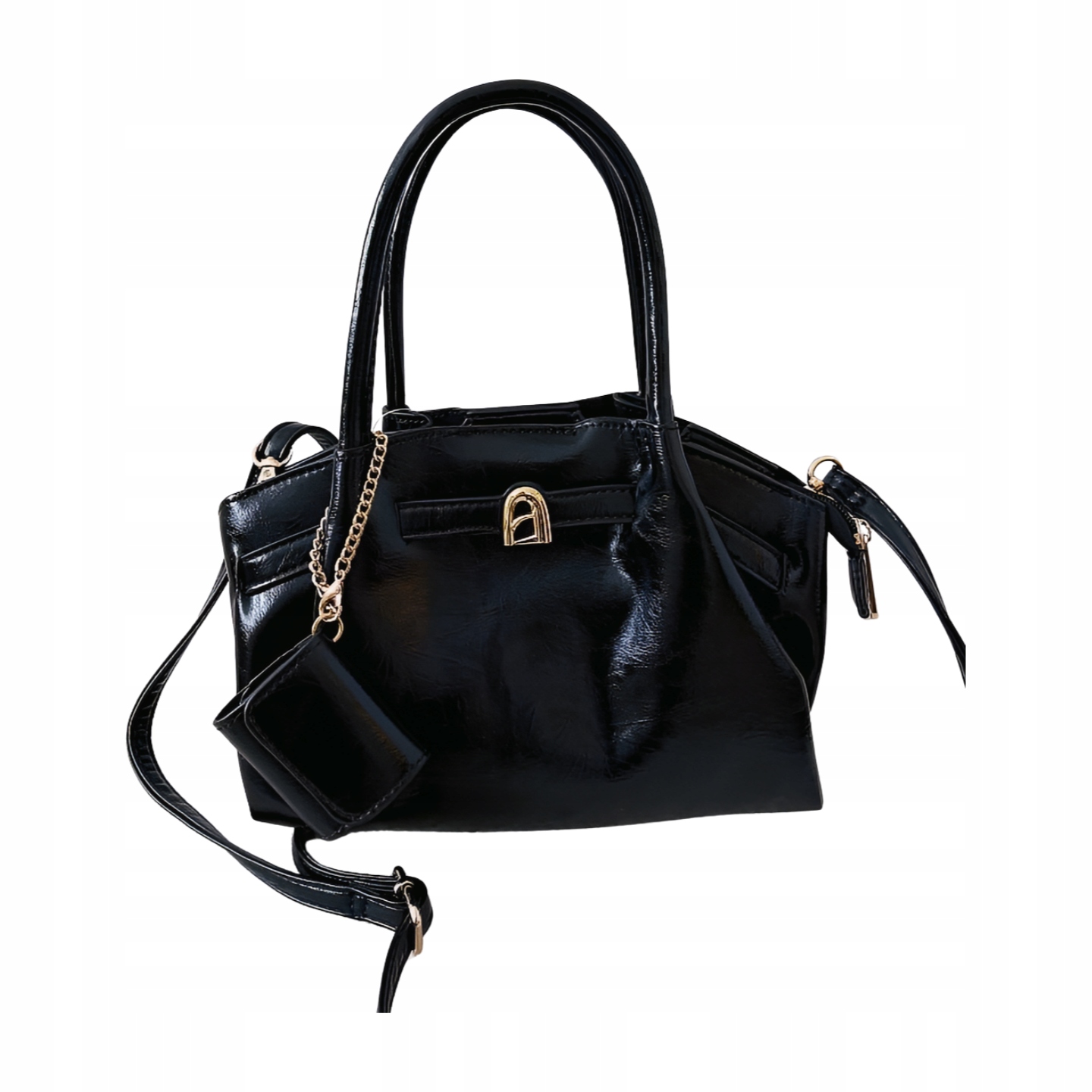 Gallantry kabelka mini shopperka černá s peněženkou