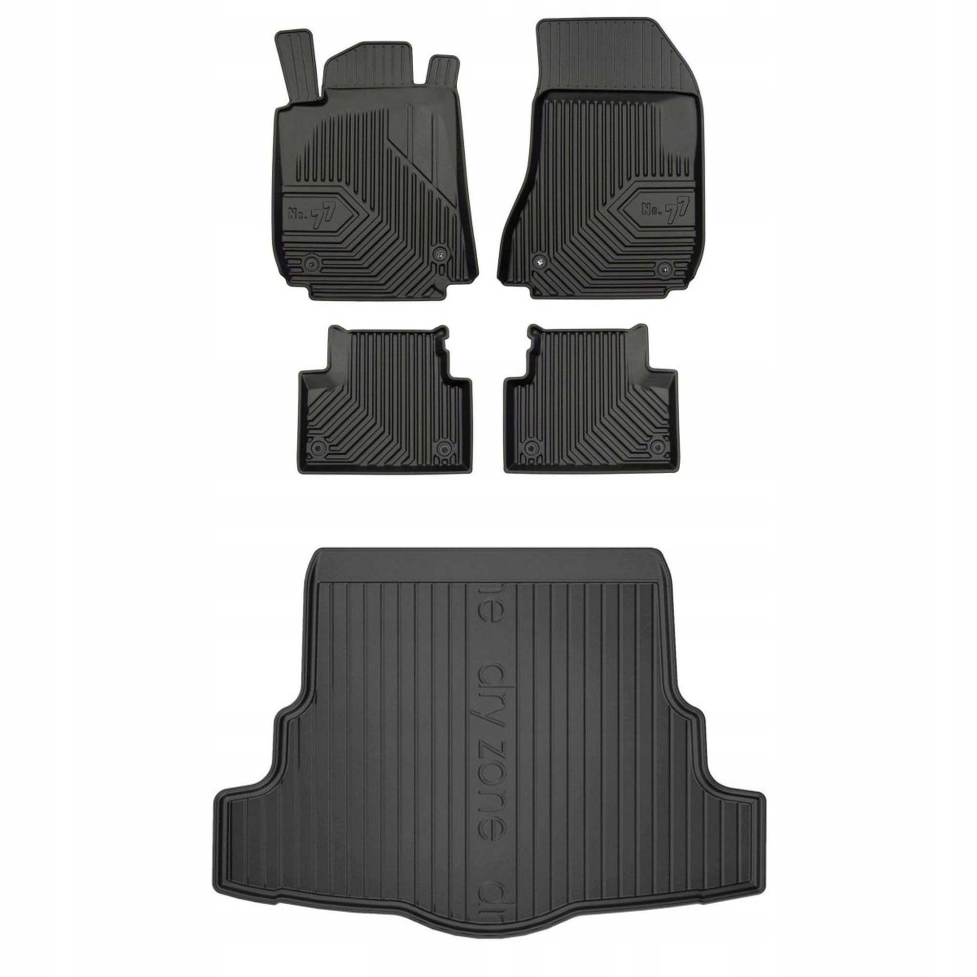 Gumová sada koberčekov a rohoží Alfa Romeo 159 2005-2011 Sedan, rezerva s kolesom