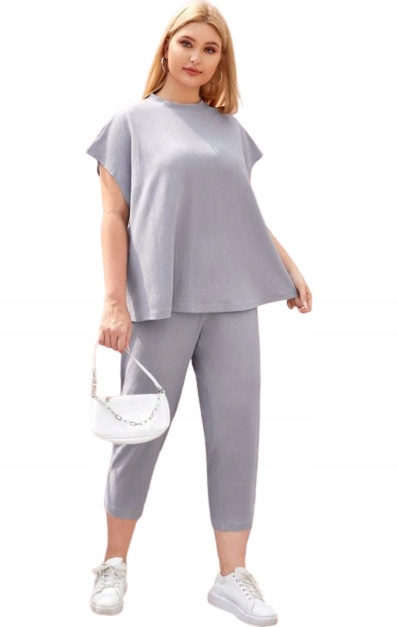 SHEIN PLUS SIZE KOMPLET DAMSKI NIEBIESKI 46 VUG