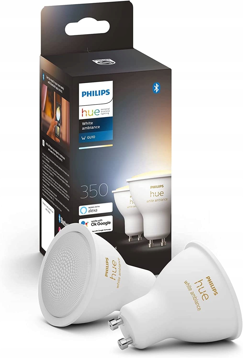 Led žárovky Philips Hue White Ambiance GU10 4 W 2 ks