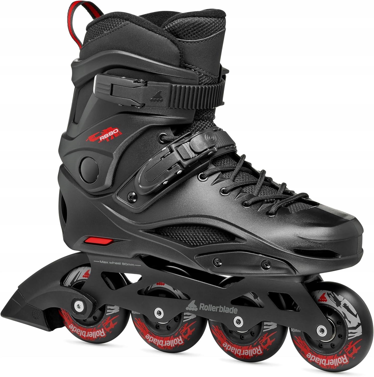 ŁYŻWY ROLKI INLINE CZARNE CZERWONE ROZMIARY WENTYLACJA