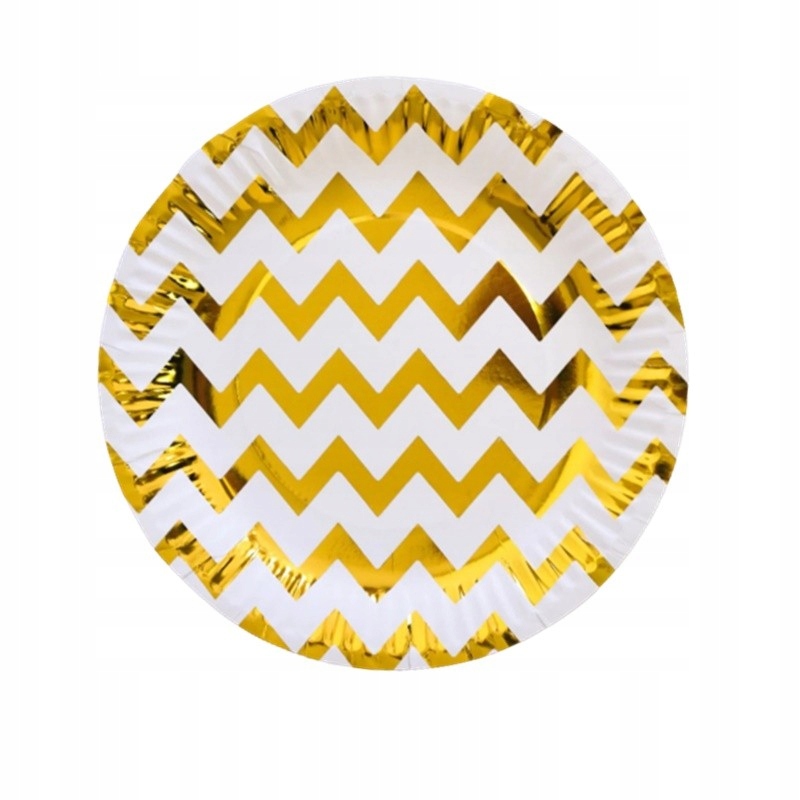 

10x Talerzyki Papierowe Urodzinowe 3 Złoty