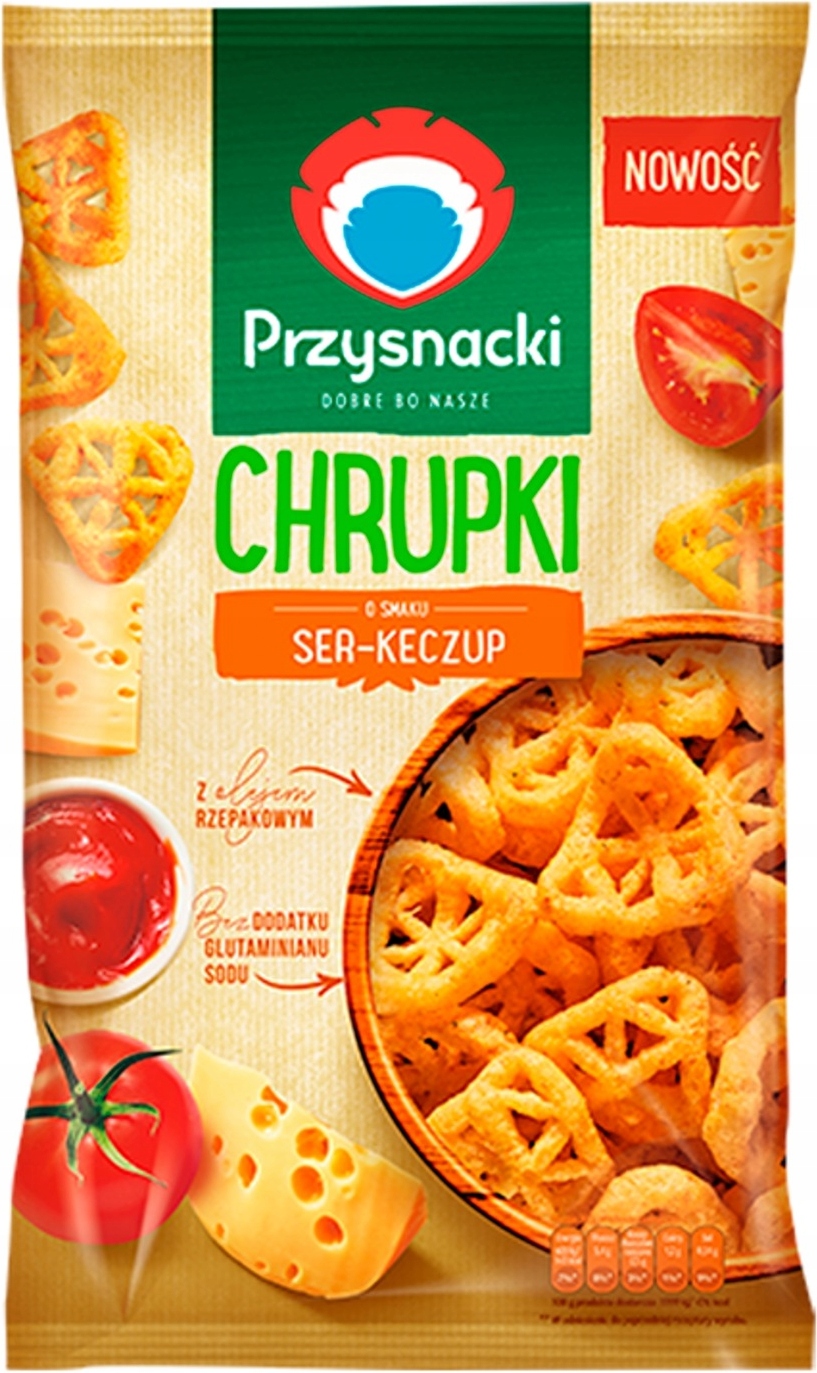 Przysnacki křupky s příchutí sýr-kečup 120 g 15 Ks