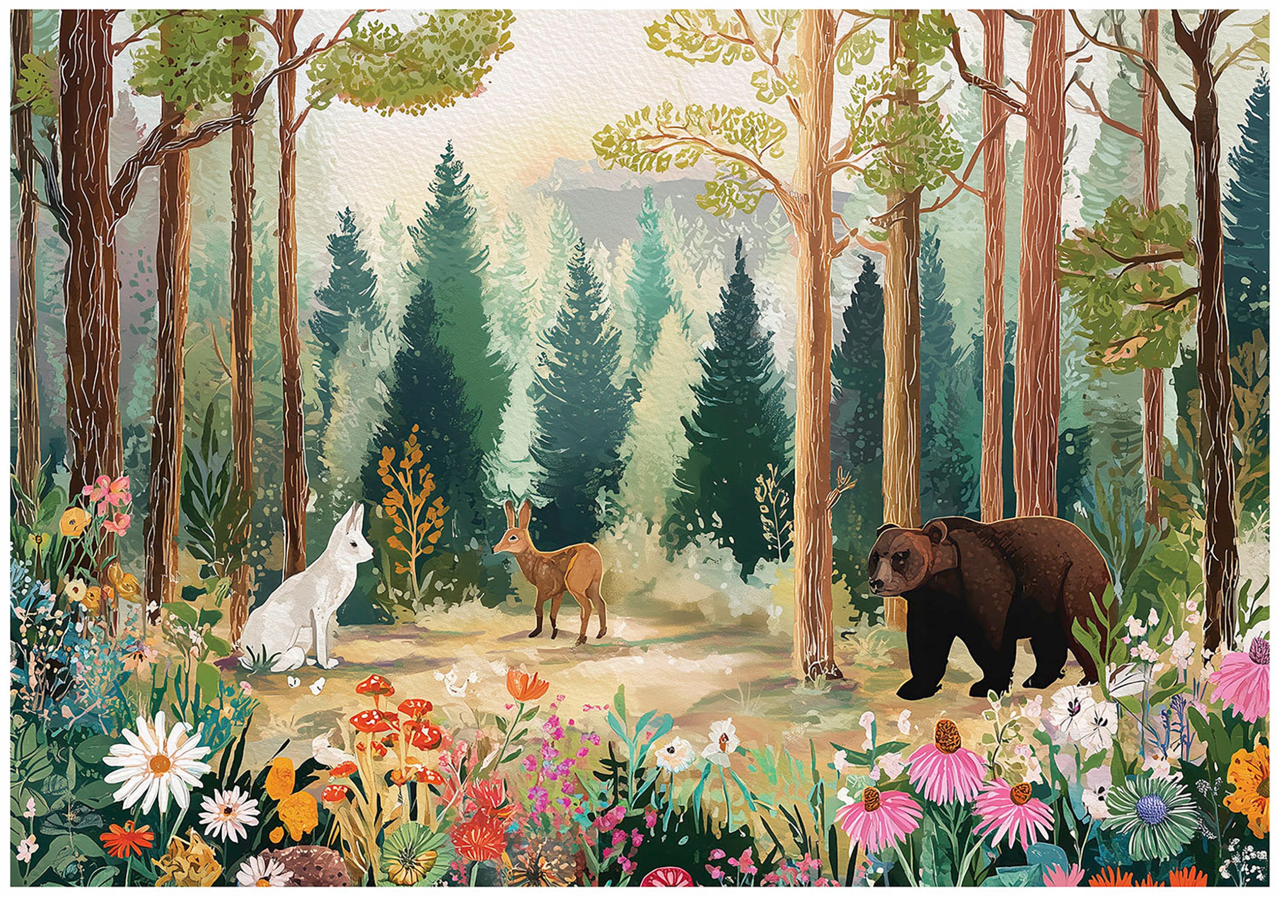 Fototapeta Pro Děti Les Stromy Tapeta Do Dětského Pokoje 200x140