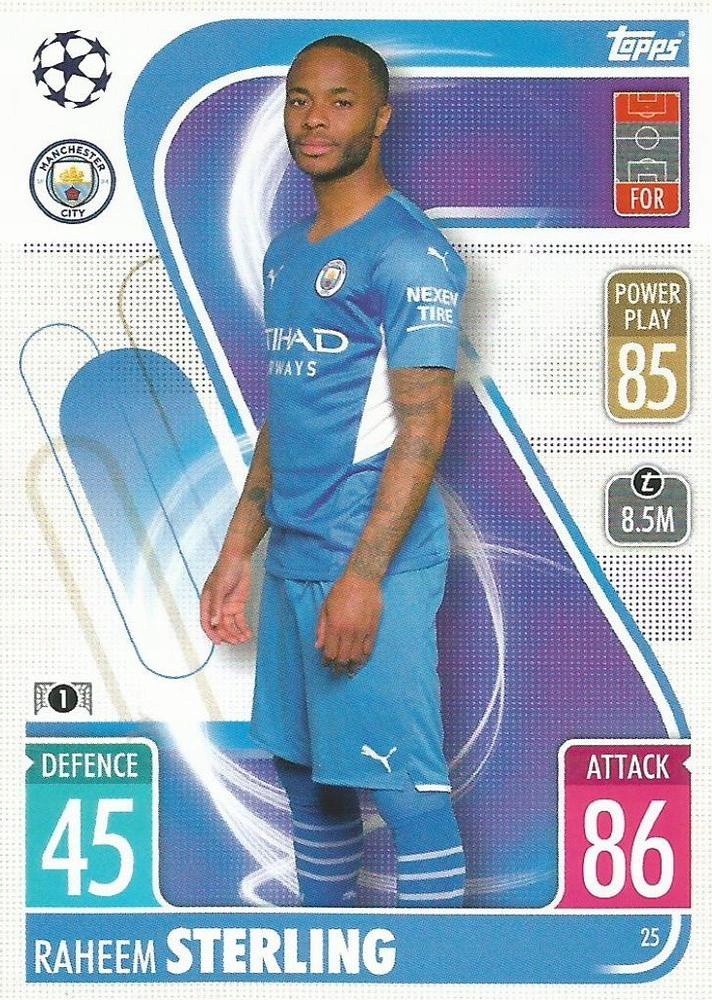 Match Attax 2021/22 25 Raheem Sterling Topps