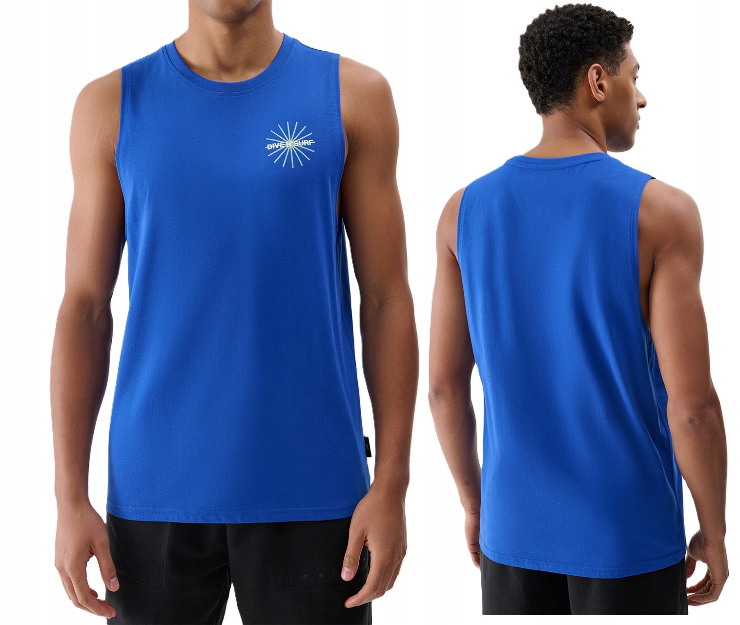4F Koszulka Męska Bezrękawnik Tank Top TSLEM212 Kobalt L