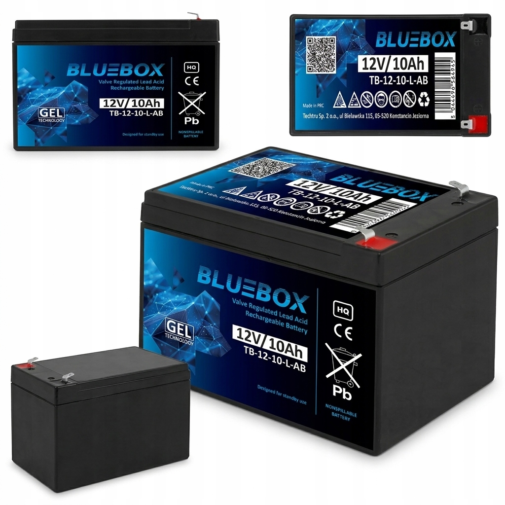 Akumulator żelowy bezobsługowy Bluebox Alarm Ups 12V 10Ah