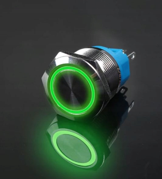 Przycisk przełącznik 16mm Reset z diodą LED 5V mo