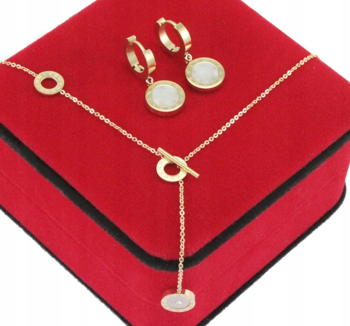 

Komplet Złoty Zirconia Stal Chirurgiczna 316 L