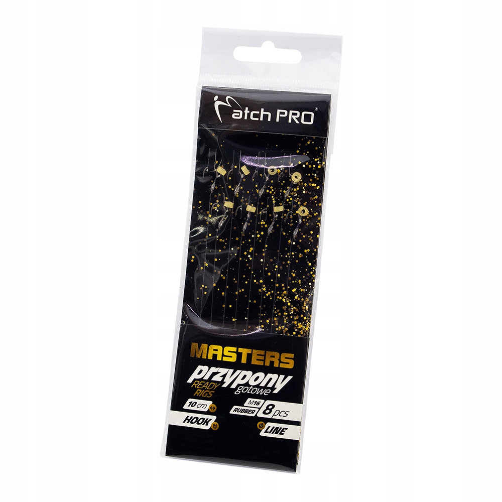 MatchPro Mf Masters Rubber M16 r.10 0.23mm 8szt. gotowe przypony