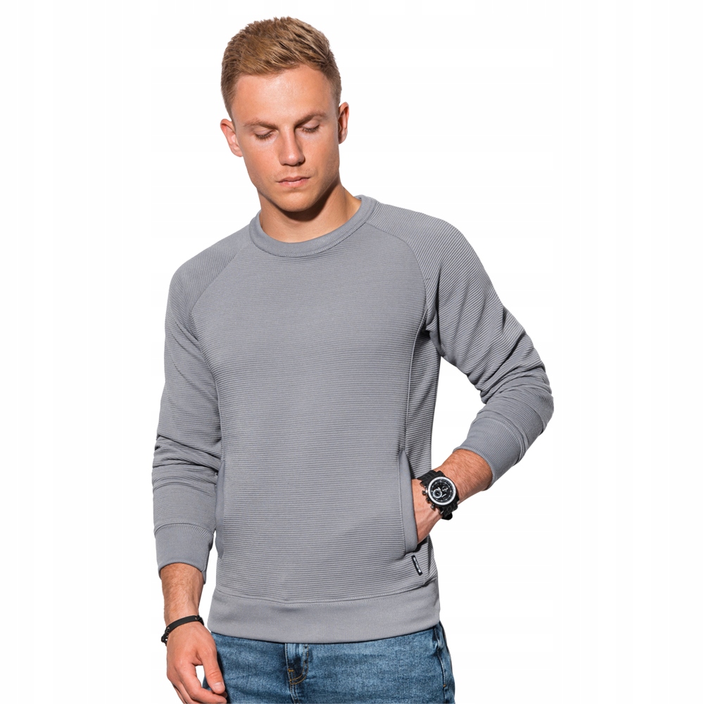 

Bluza męska basic kieszenie B1156 szara XL