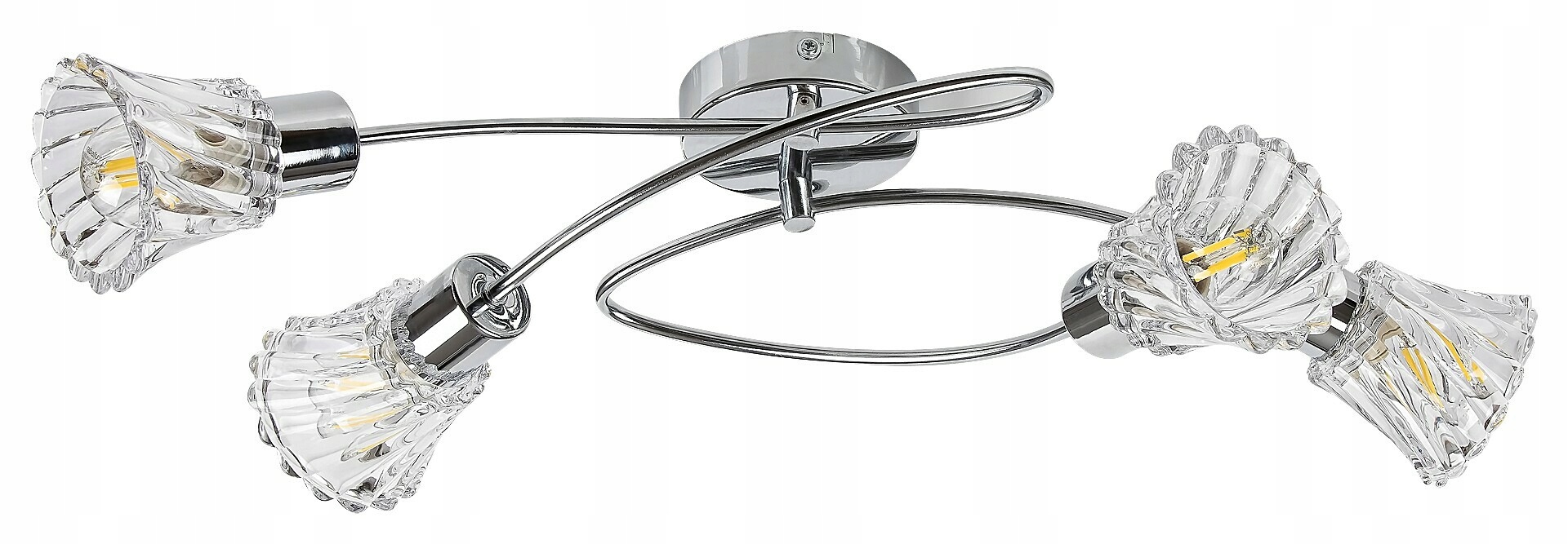 Rabalux Hestia chrómové stropné svietidlo 4xE14, sklo, 640 mm, IP20