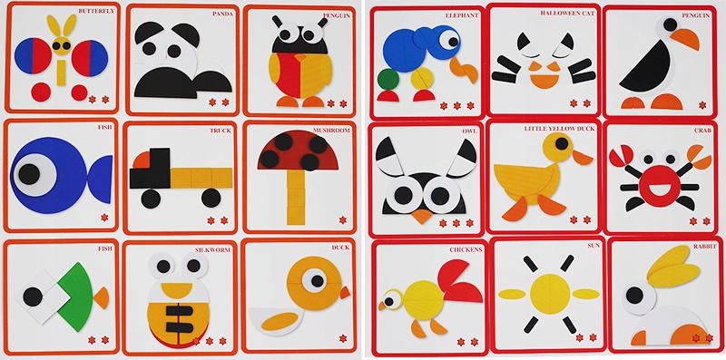 DREWNIANE PUZZLE GRA LOGICZNA UKŁADANKA MONTESSORI Materiał drewno