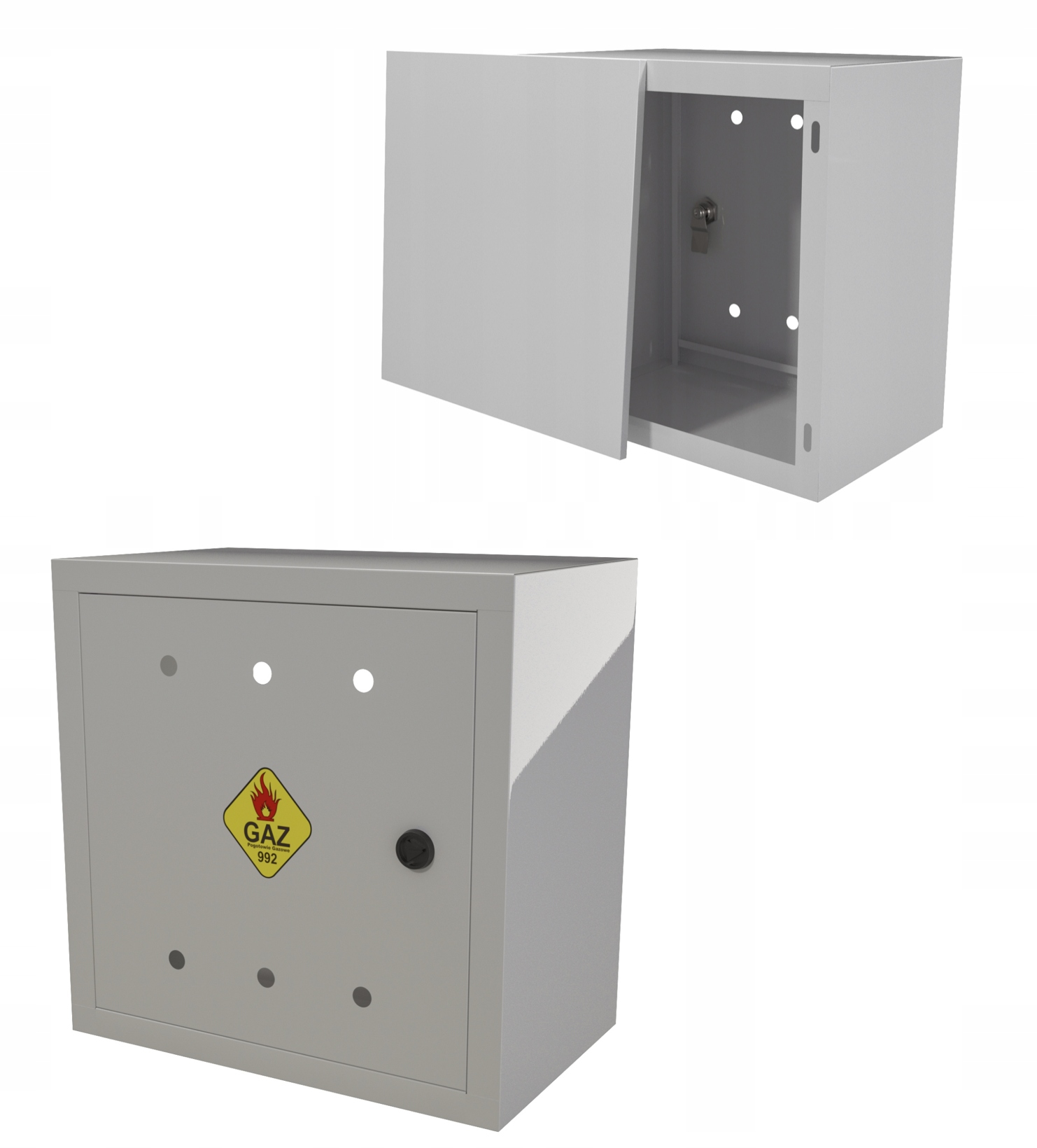 Gazová Skrinka 40x40x25 Popol S Chrbtom