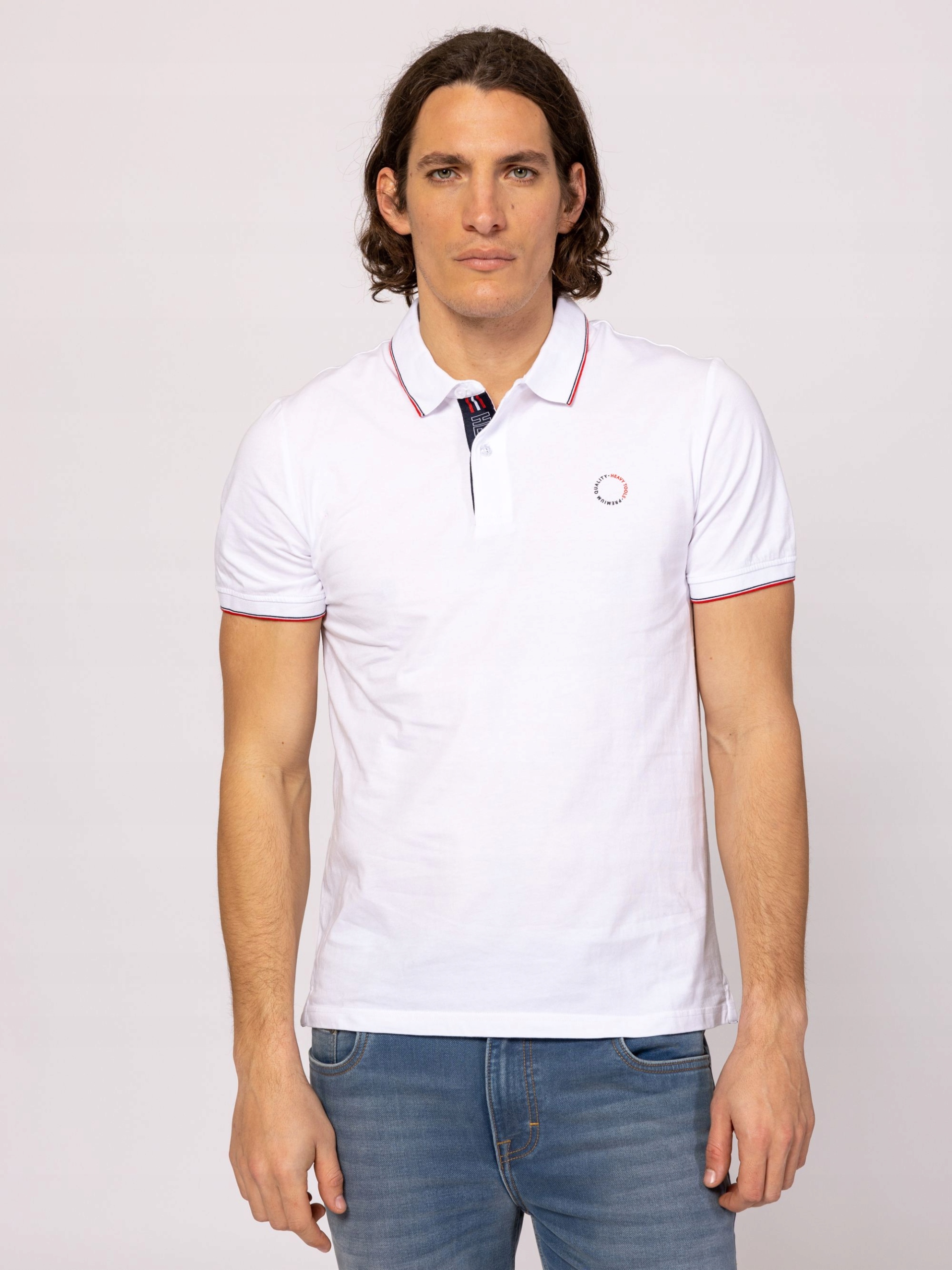 Heavy Tools Pánské Tričko Polokošile Tričko Dandy Bílá L