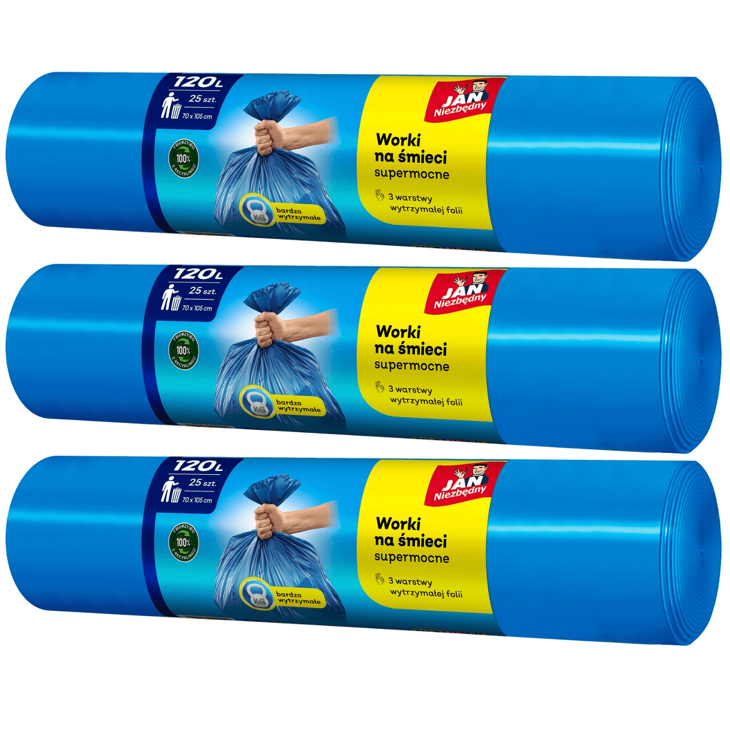 Levně Jan Niezbędny Pytle Na Odpadky 120LX75, Silné