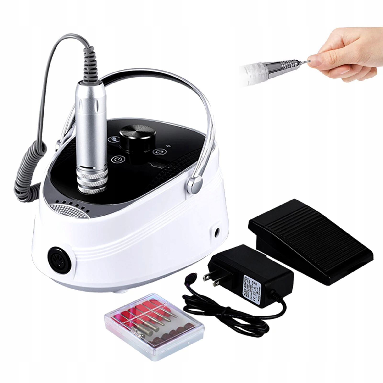 Bruska Na Nehty Silná 50W Profesionální Hybridní Manikúra