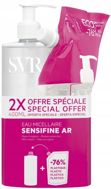 Svr Sensifine Ar płyn micelarny do demakijażu Zestaw 400 ml Zapas 400 ml