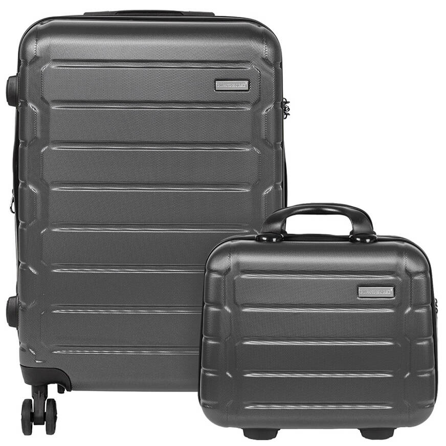 BLACK HORSE KOMPLET WAKACYJNY WALIZKA ŚREDNIA I KUFEREK TWARDY Marka Black Horse