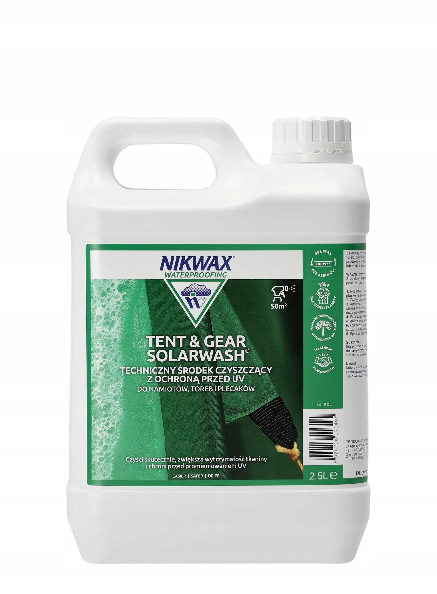 Środek czyszczący Nikwax Tent&Gear SolarWash Spray-On 2,5l