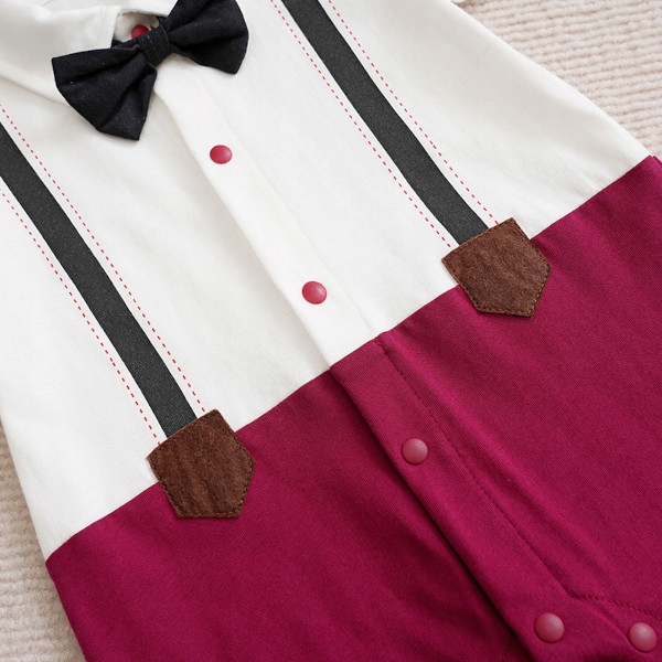 Elegancki rampers dla dziecka na lato bordowy celebration 62 Wiek dziecka 0 +