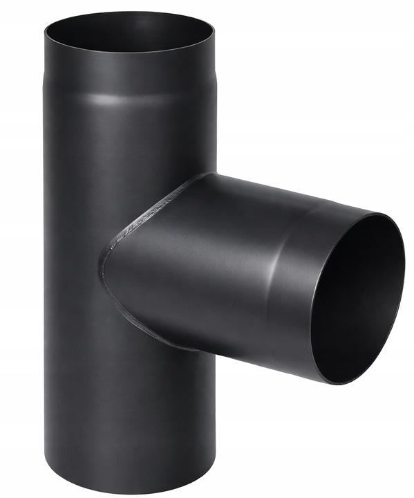 T-rozdělovač Benzínový 90 Stupňů Trojak Černý Žár Fi 120 mm