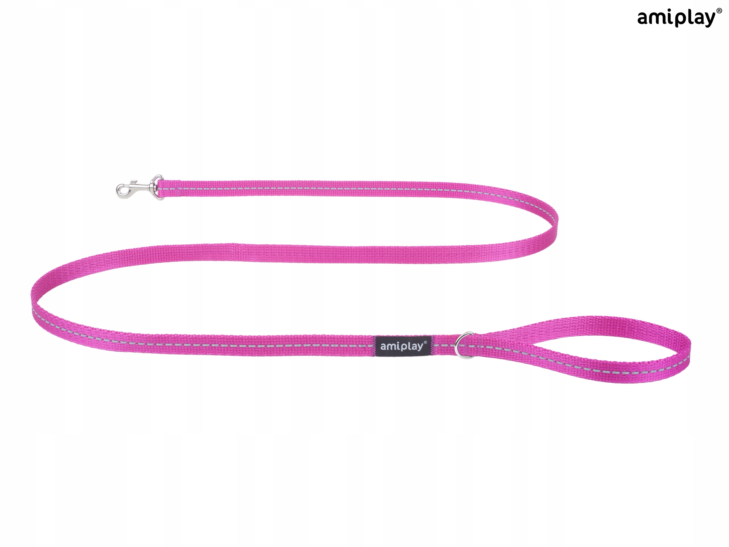 

Amiplay Reflective Smycz M 150 x 1,5cm Rożowy