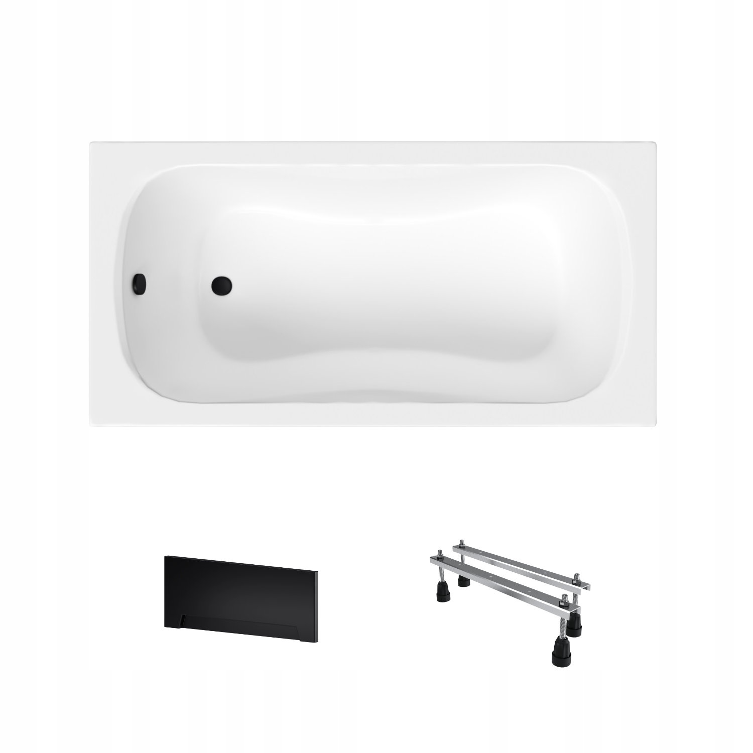 Wanna akrylowa Helmken Edelva 140 х 70 Panel czarny Nóżki 23094002