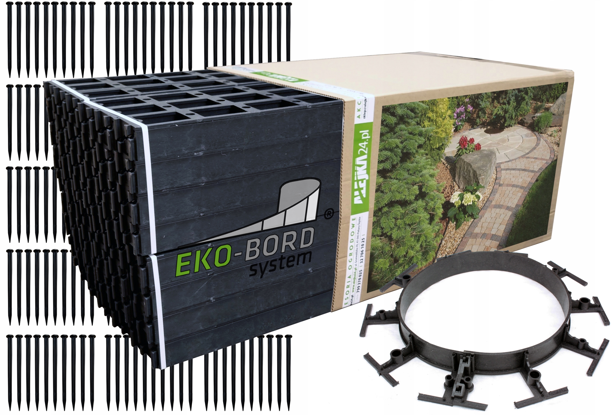 

Obrzeże trawnikowe Ekobord Uni 4,5cm 50m+150 kotew