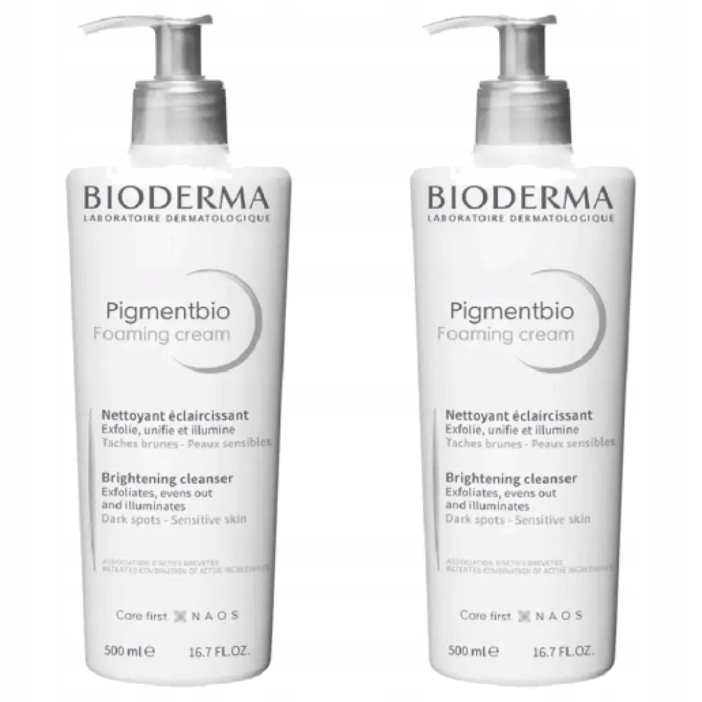 2x Bioderma Pigmentbio, kremowy żel oczyszczająco-złuszczający, 500 ml