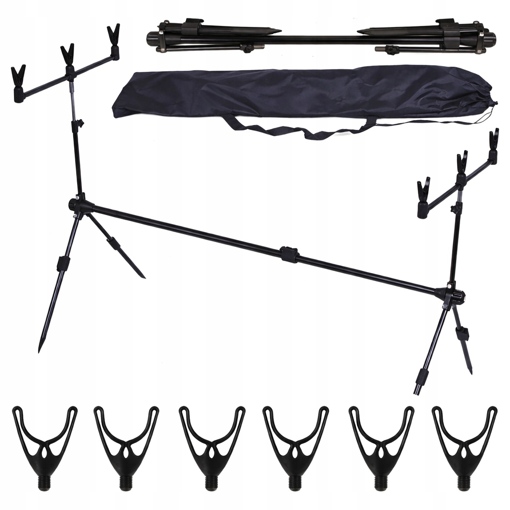 Stanowisko Wędkarskie karpiowe Rod Pod stojak Na 3 Wędki regulowane Neco