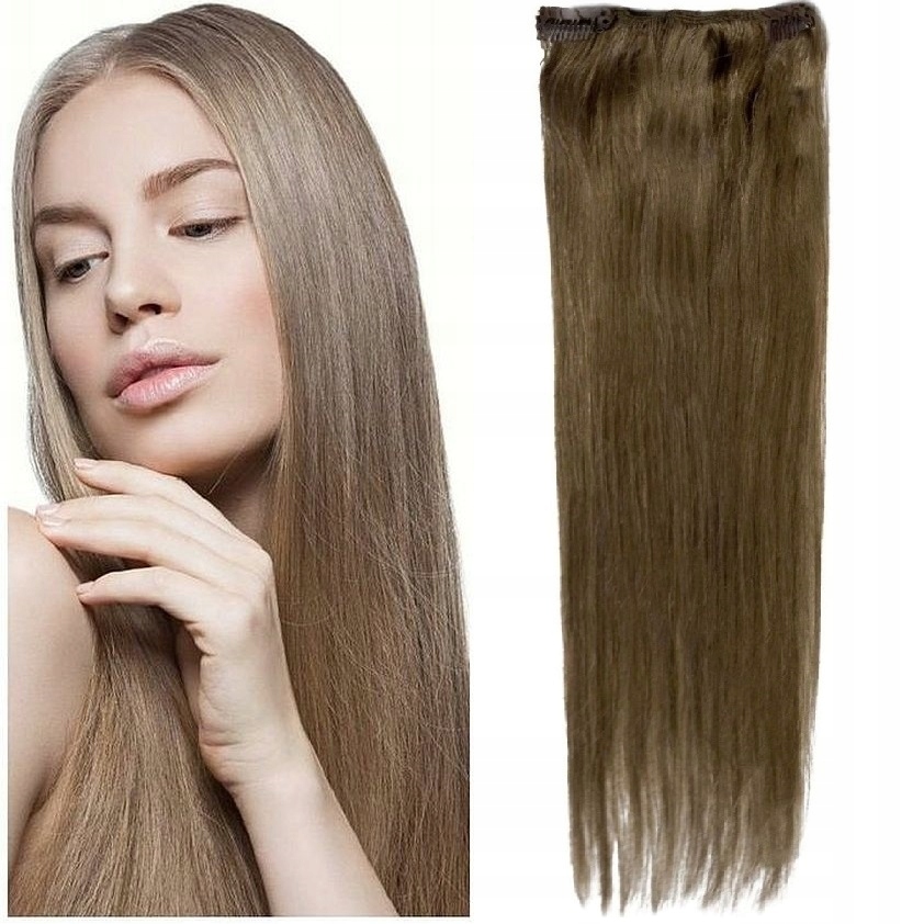 Clip-in Příčesek Do Vlasů Přírodní Páska Dopinka 40 CM přírodní blond 12