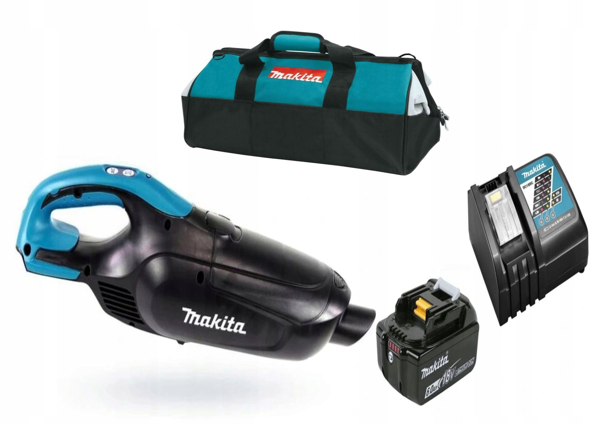 

Odkurzacz Makita DCL182ZB + BL1860B + DC18RC+TORBA