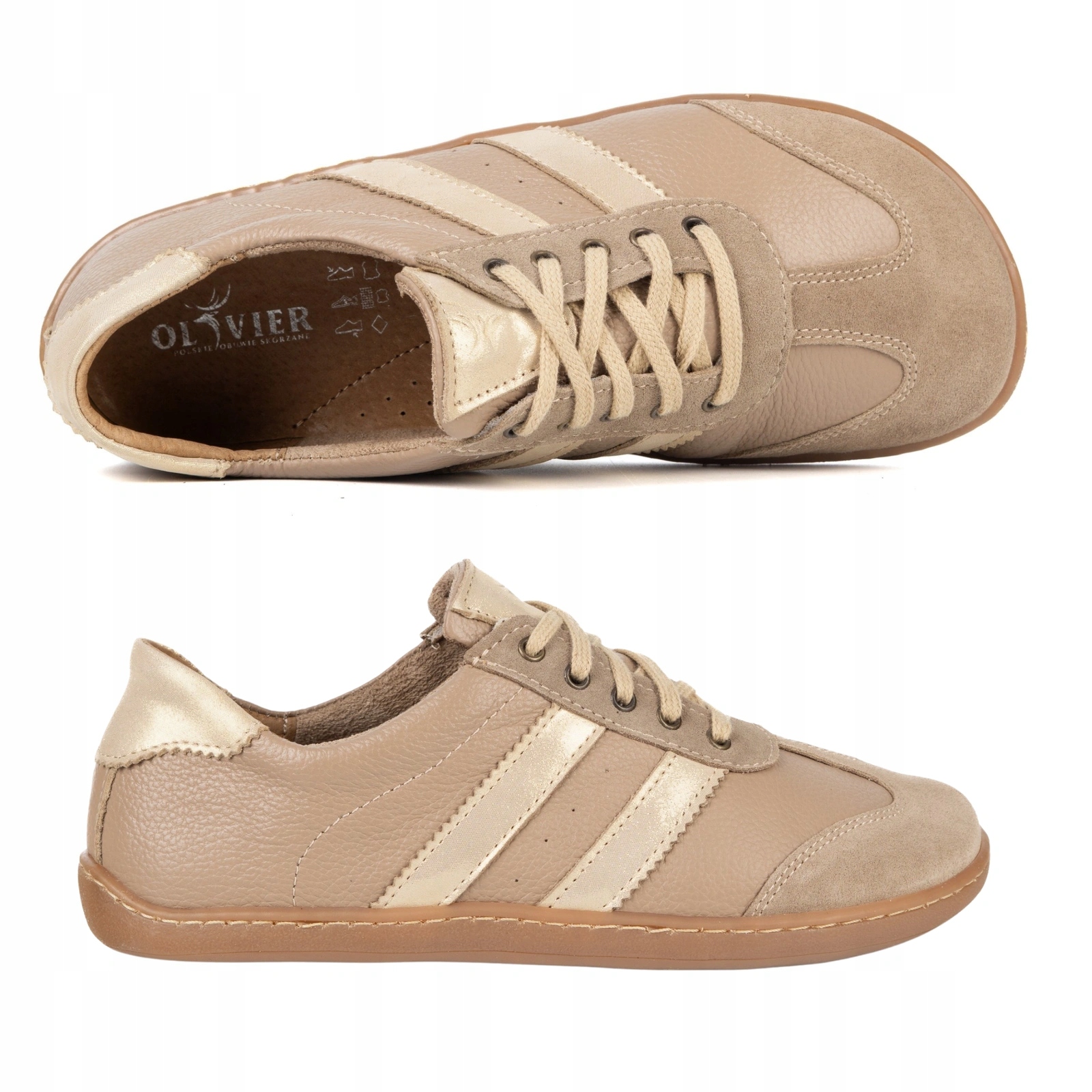 Dámské kožené barefoot boty Ida Olivier zero drop anatomické 38