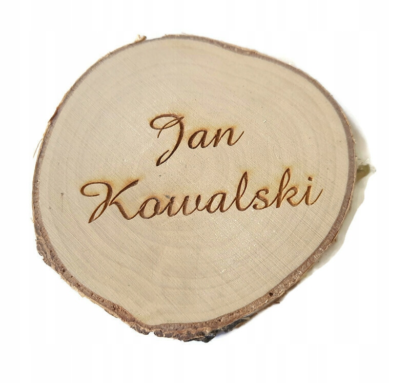 Winietka podziękowanie wizytówka plaster drewniany