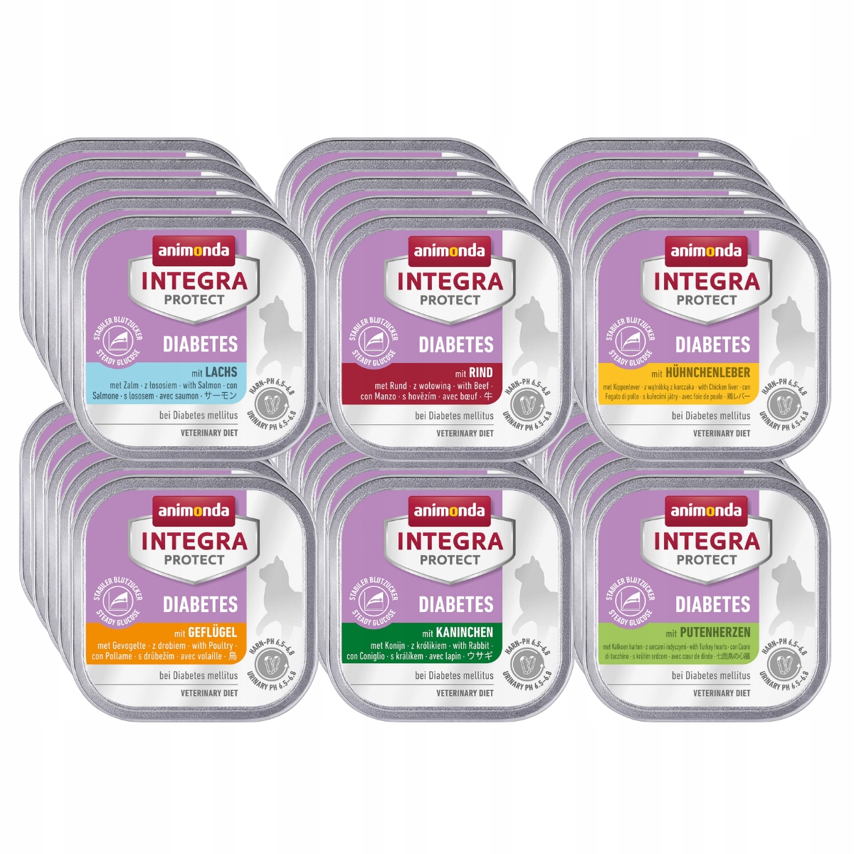 Animonda Integra Diabetes tacka Zestaw 30x100g – MIX 6 smaków (Cukrzyca)