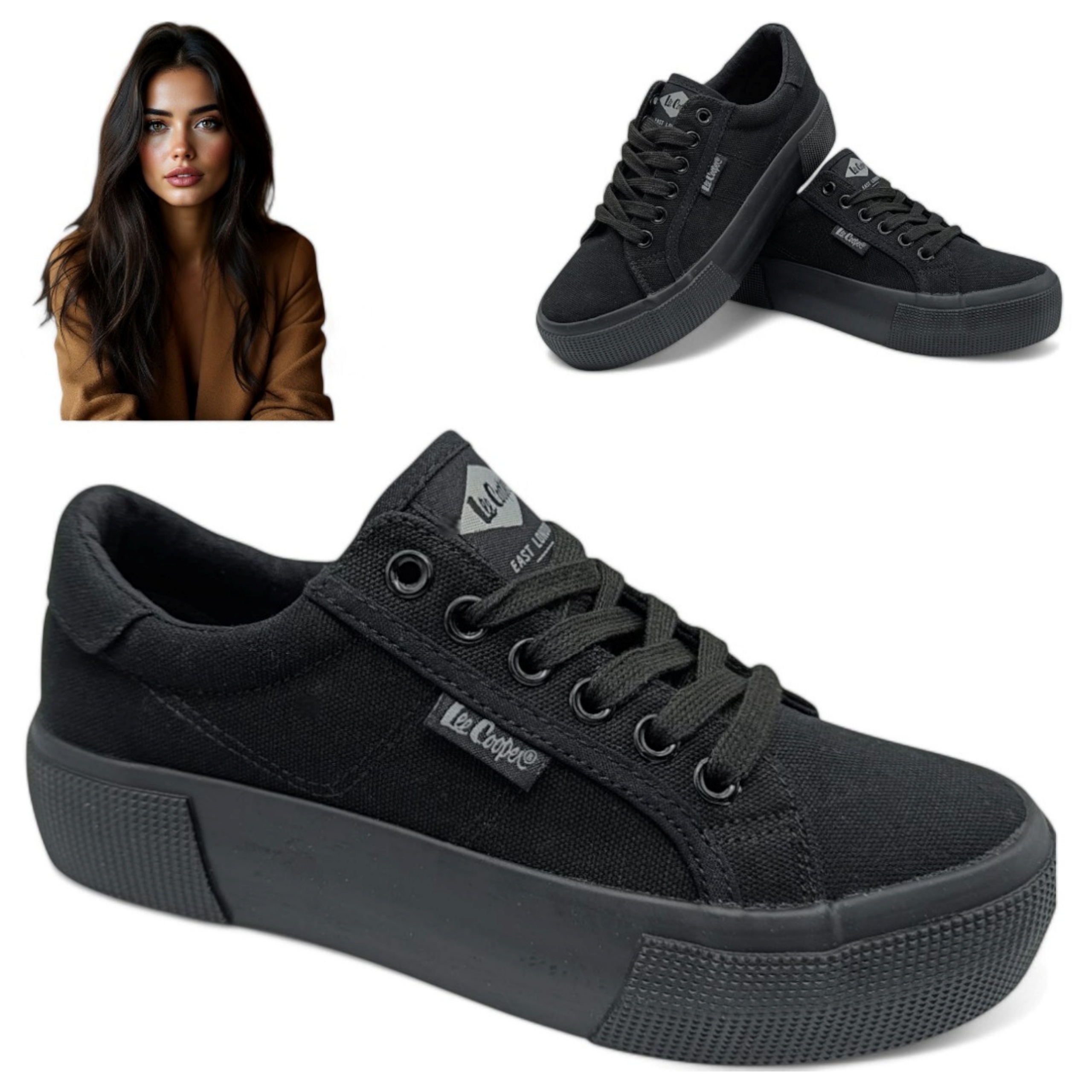 Dámské sportovní tenisky 38 Lee Cooper Nízké tenisky Černé Platforma
