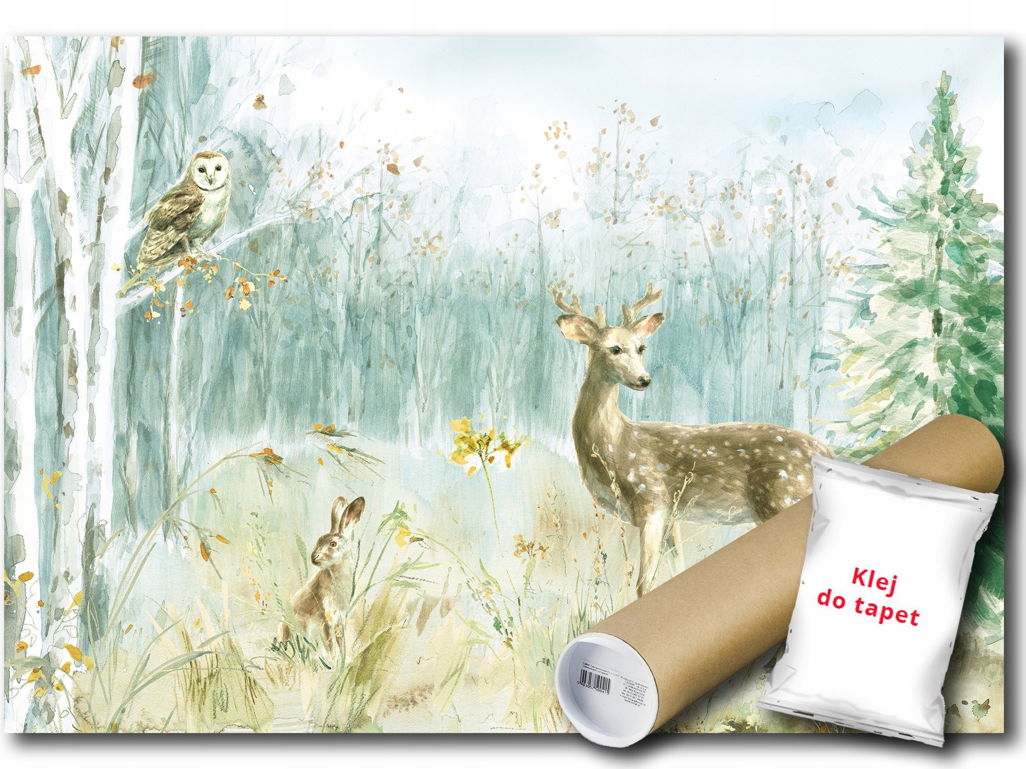 Fototapeta Flizelina Les Zvieratá Jeleň Sova Zajac 400x280 lepidlo zdarma