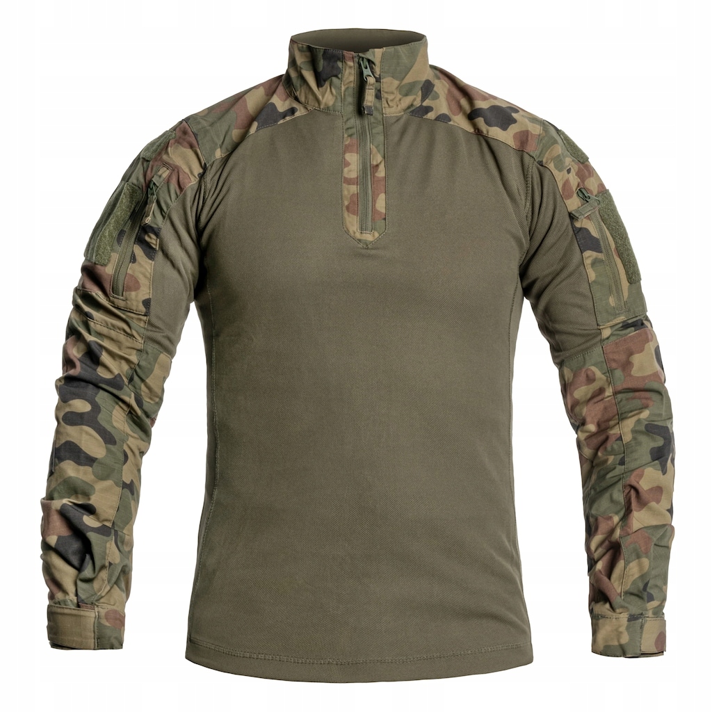 Mikina vojenská maskáčový Helikon Mcdu Combat Shirt NyCo Rip-Stop Pl Woodland L