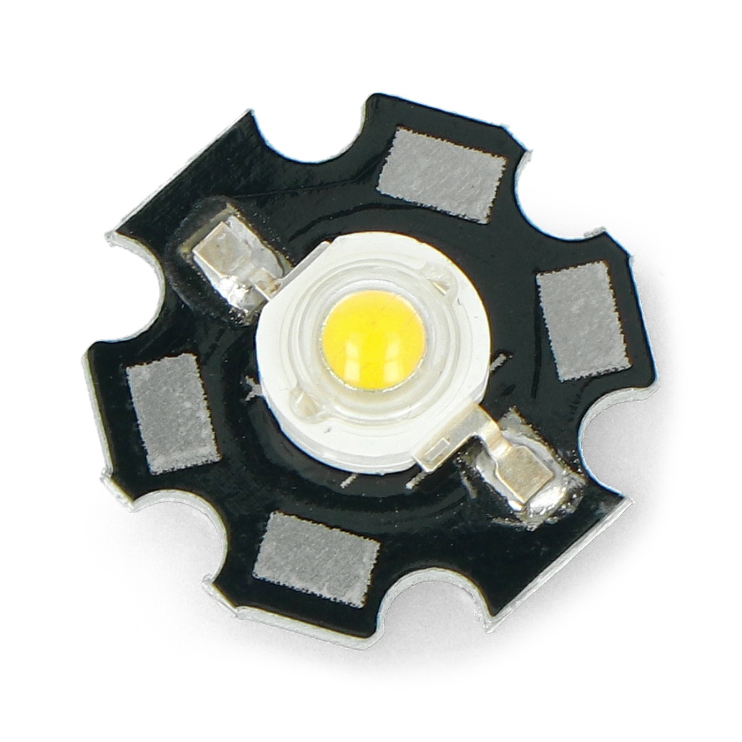 

Dioda Power Led Star 1 W biała ciepła z radiatorem