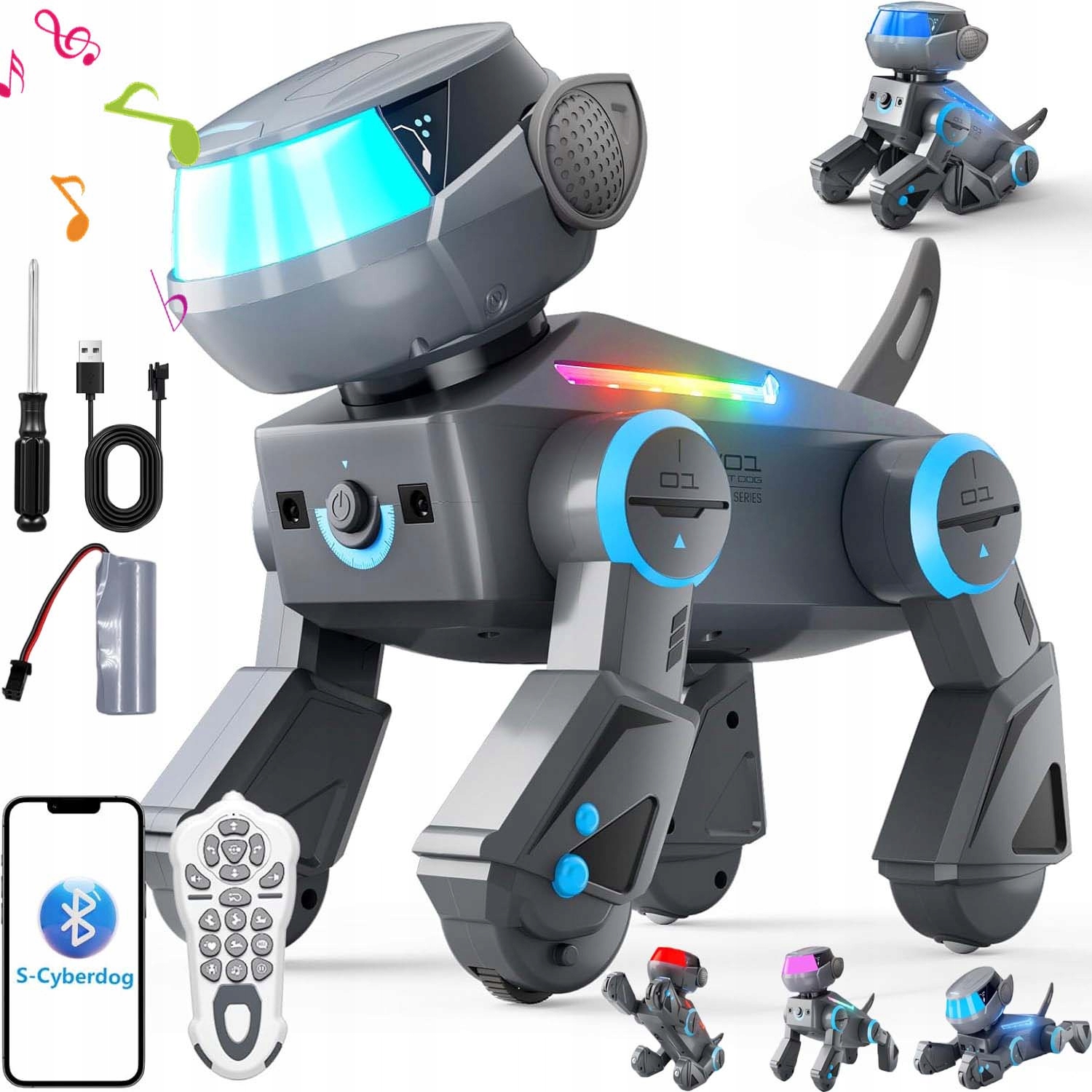 Interaktivní Robot, Robot, Pes, Pes, Dálkově Ovládaný, Programovatelný