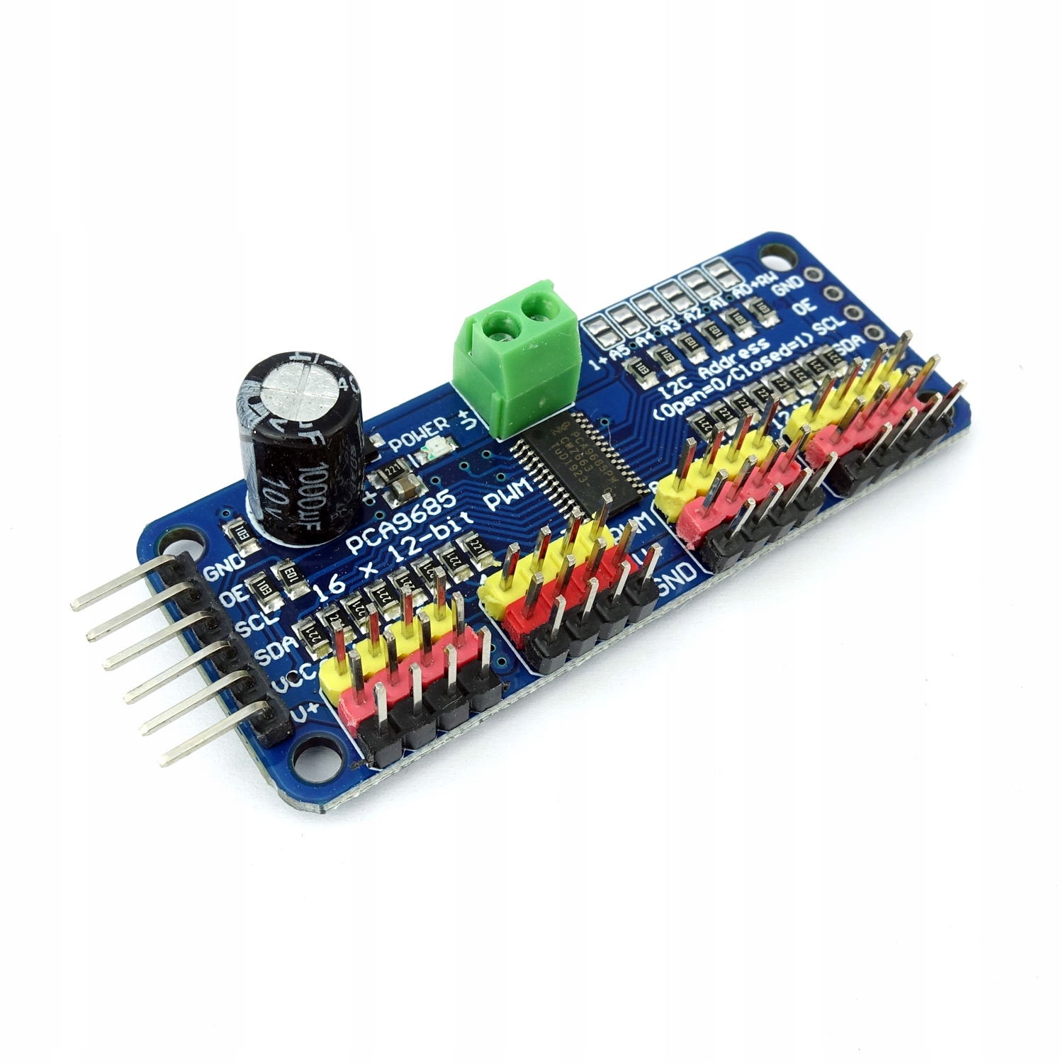 

Moduł sterownika Pwm 16 kanałów PCA9685 12-bit I2C