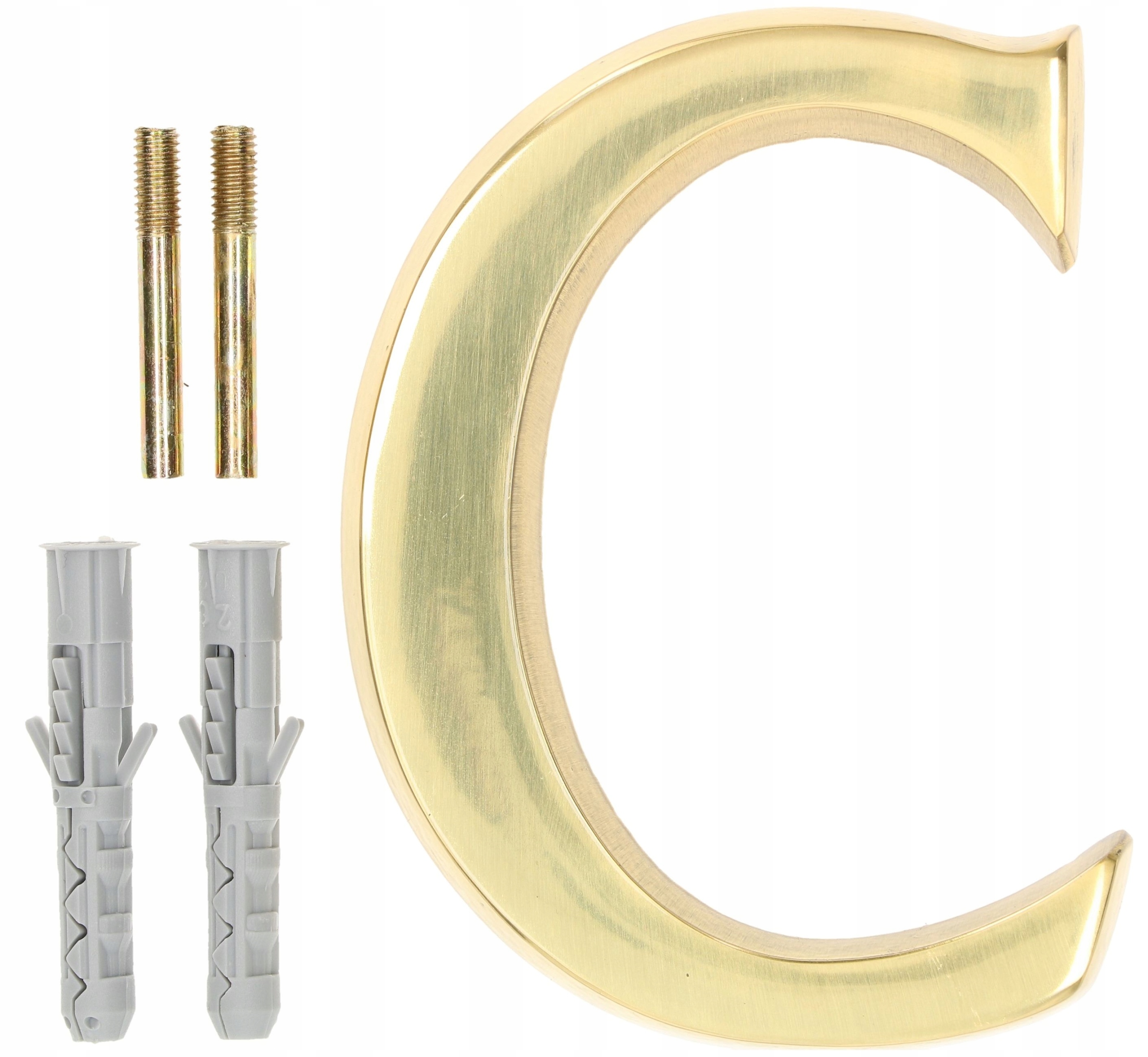 LITERA C NA DOM MOSIĘŻNA 10 CM ZŁOTA LITERKA