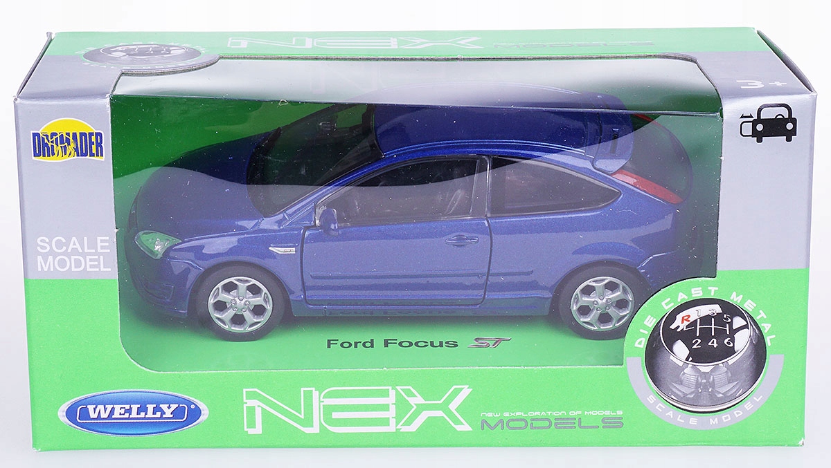 FORD FOCUS ST NIEBIESKI MODEL METAL WELLY 1:34/39 EAN (GTIN) 3415410161734