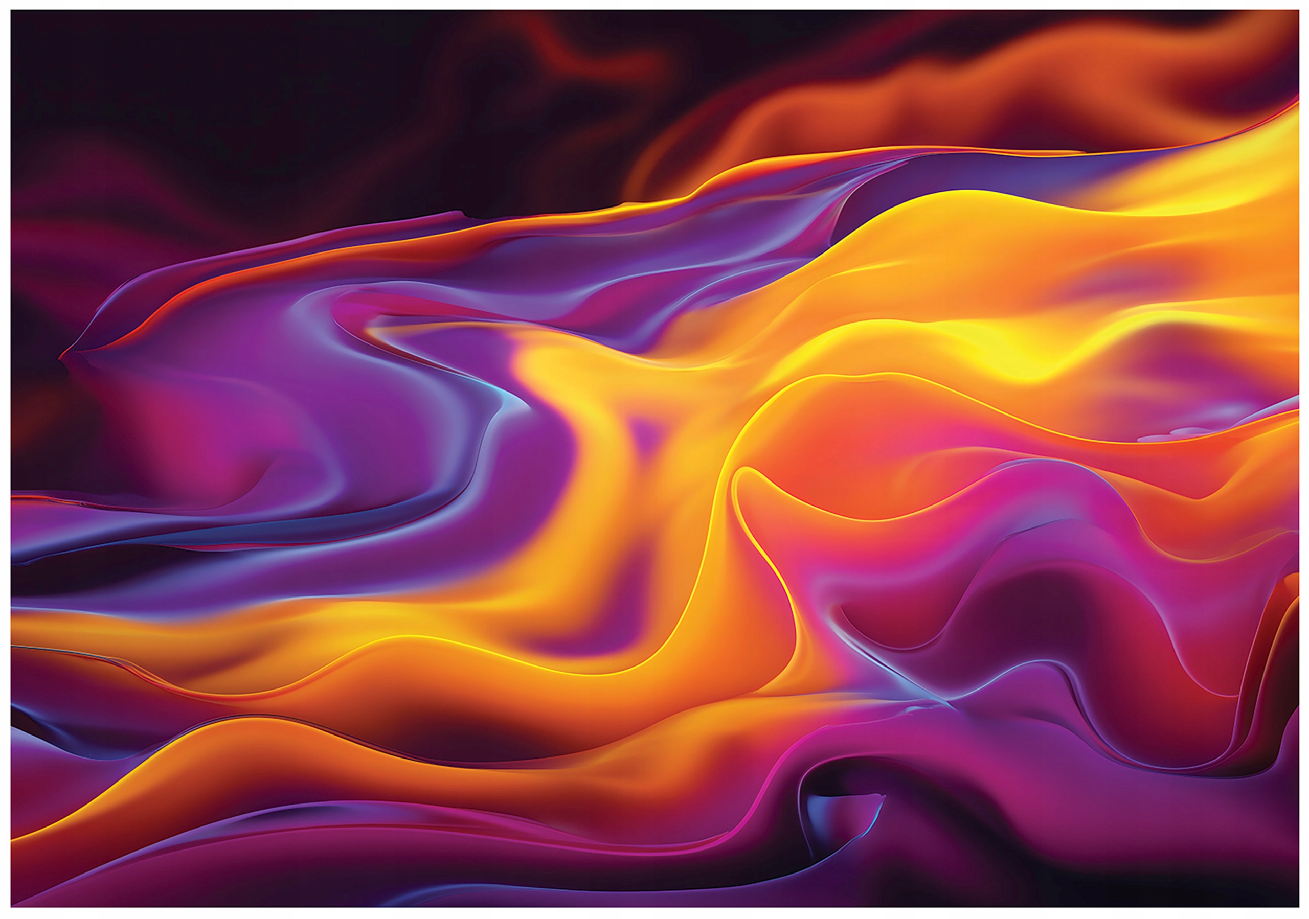 Fototapeta Abstrakce 3D Vlna Oranžová Růžová Struktura Neon 250x175