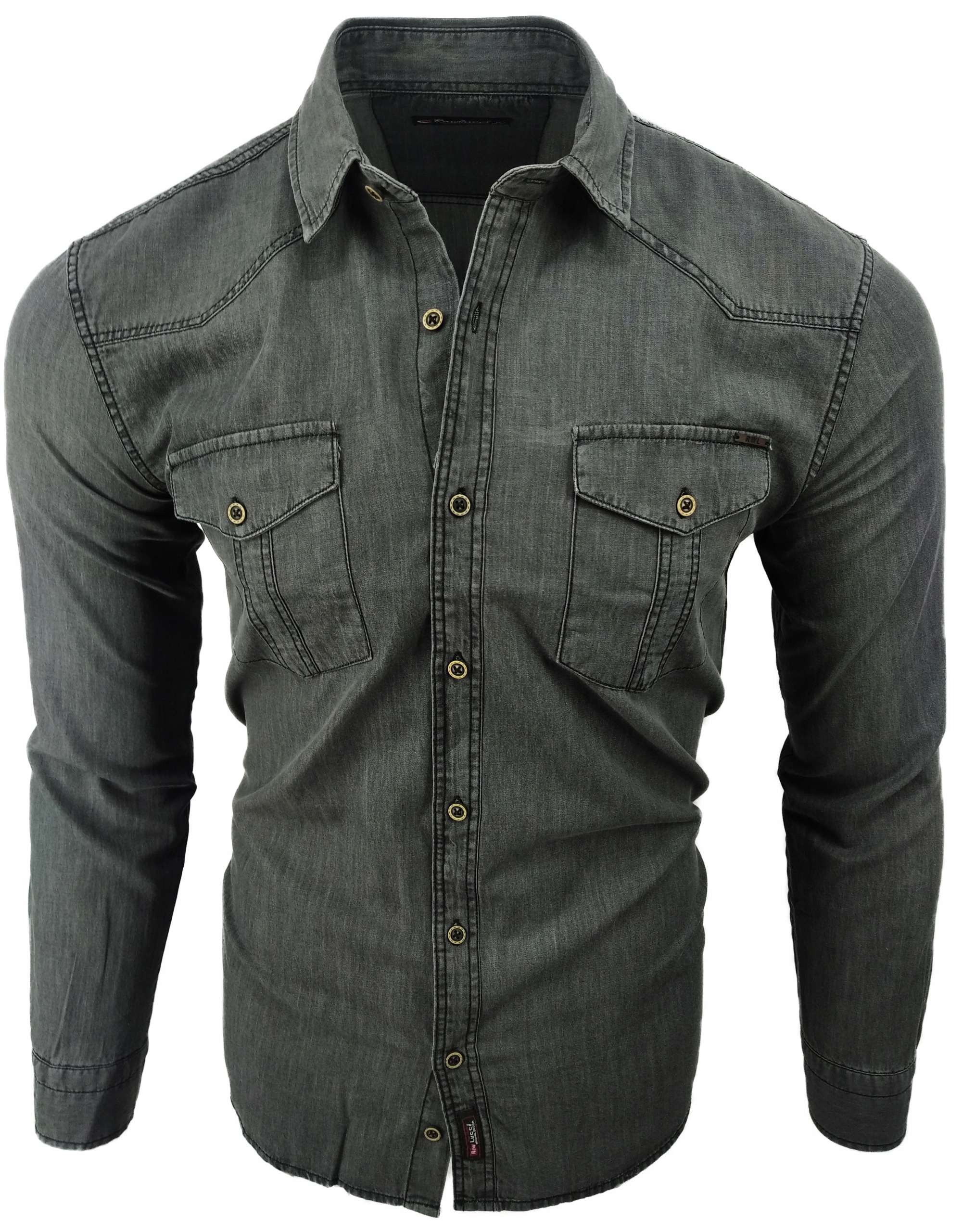 Pánská Džínová Košile Šedá Jeans 2026 XXXL 3XL 47/48