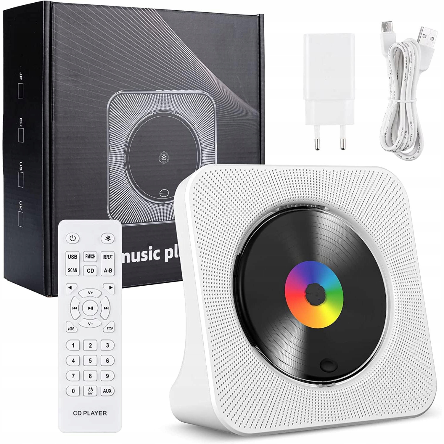 ODTWARZACZ CD BLUETOOTH Z GŁOŚNIKAMI, ODTWARZACZ CD PRZENOŚNY GŁOŚNIK HI-FI Pilot tak