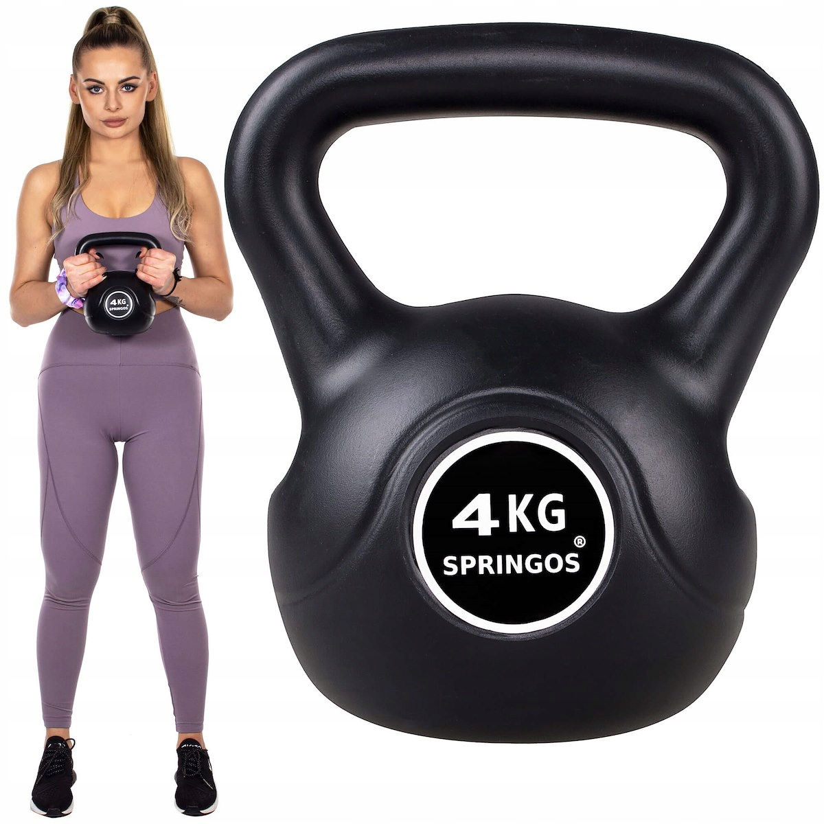 

Kettlebell Odważnik Hantla 4kg Kula Hantel Czarny